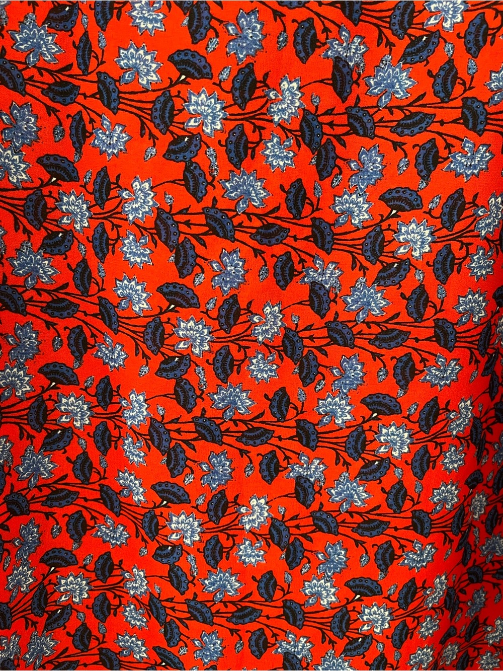 LOFT Red and Blue Floral Long-Sleeve Blouse - Picture 4 of 10